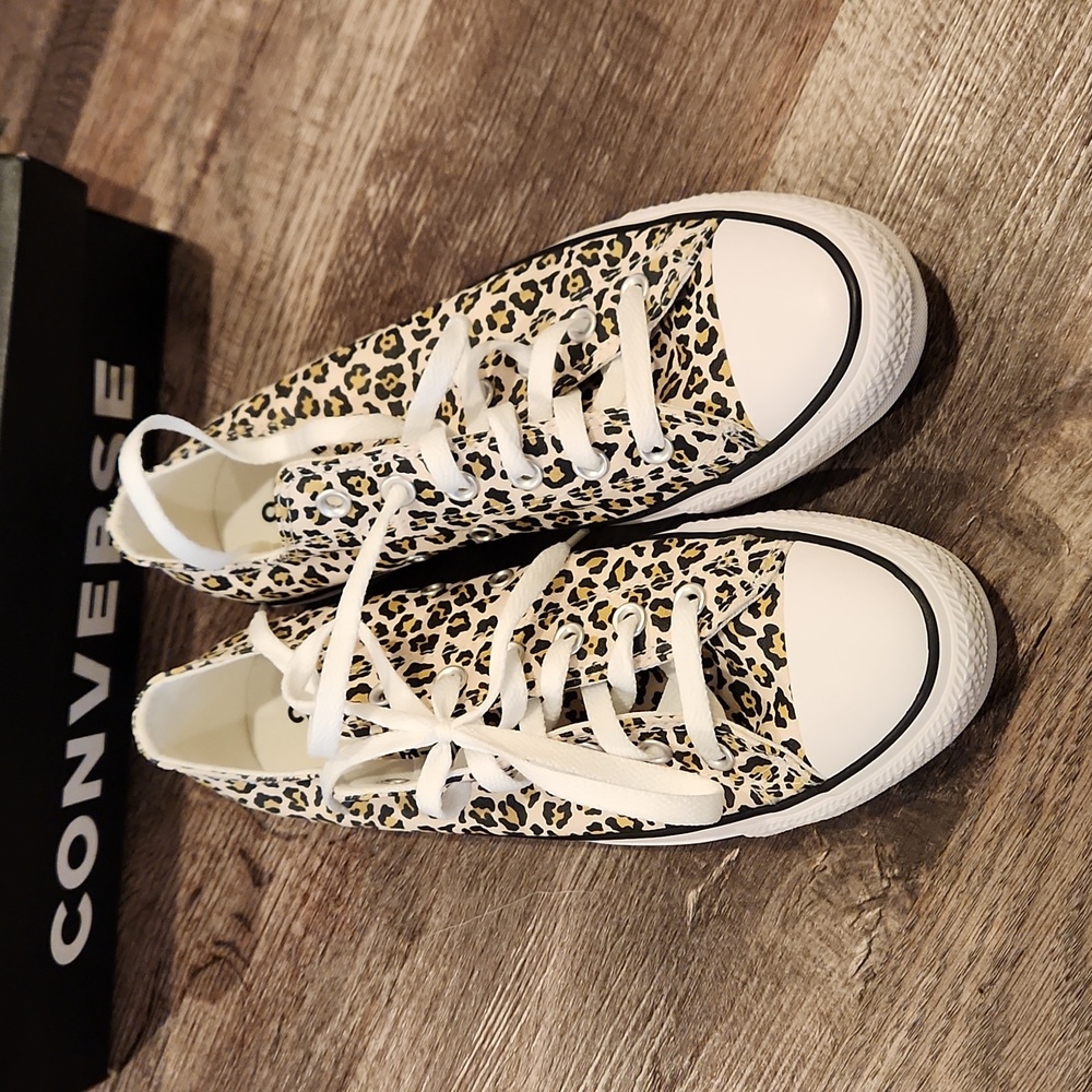 Cheetah print womens converse sneaker